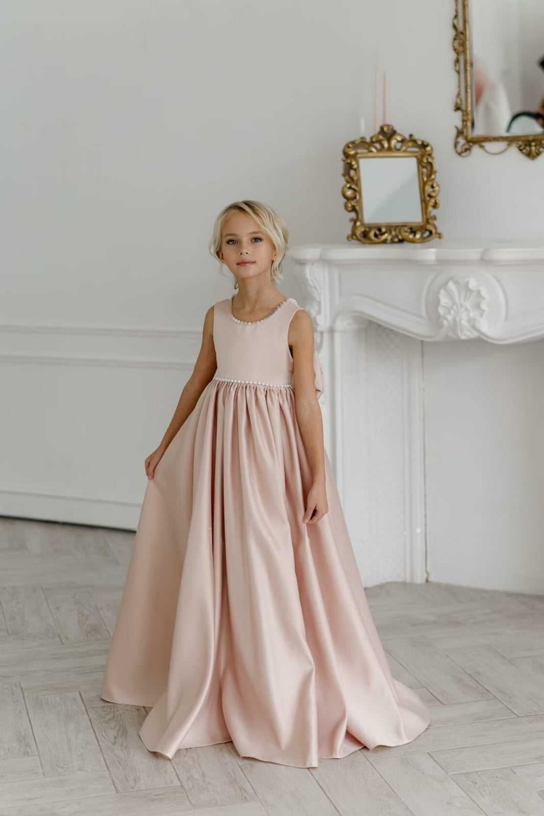 Rochie eleganta lunga din tafta pentru fete - Olivia - 0 | YEO