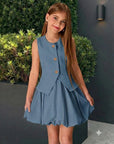 Compleu casual din in pentru fete - Mara