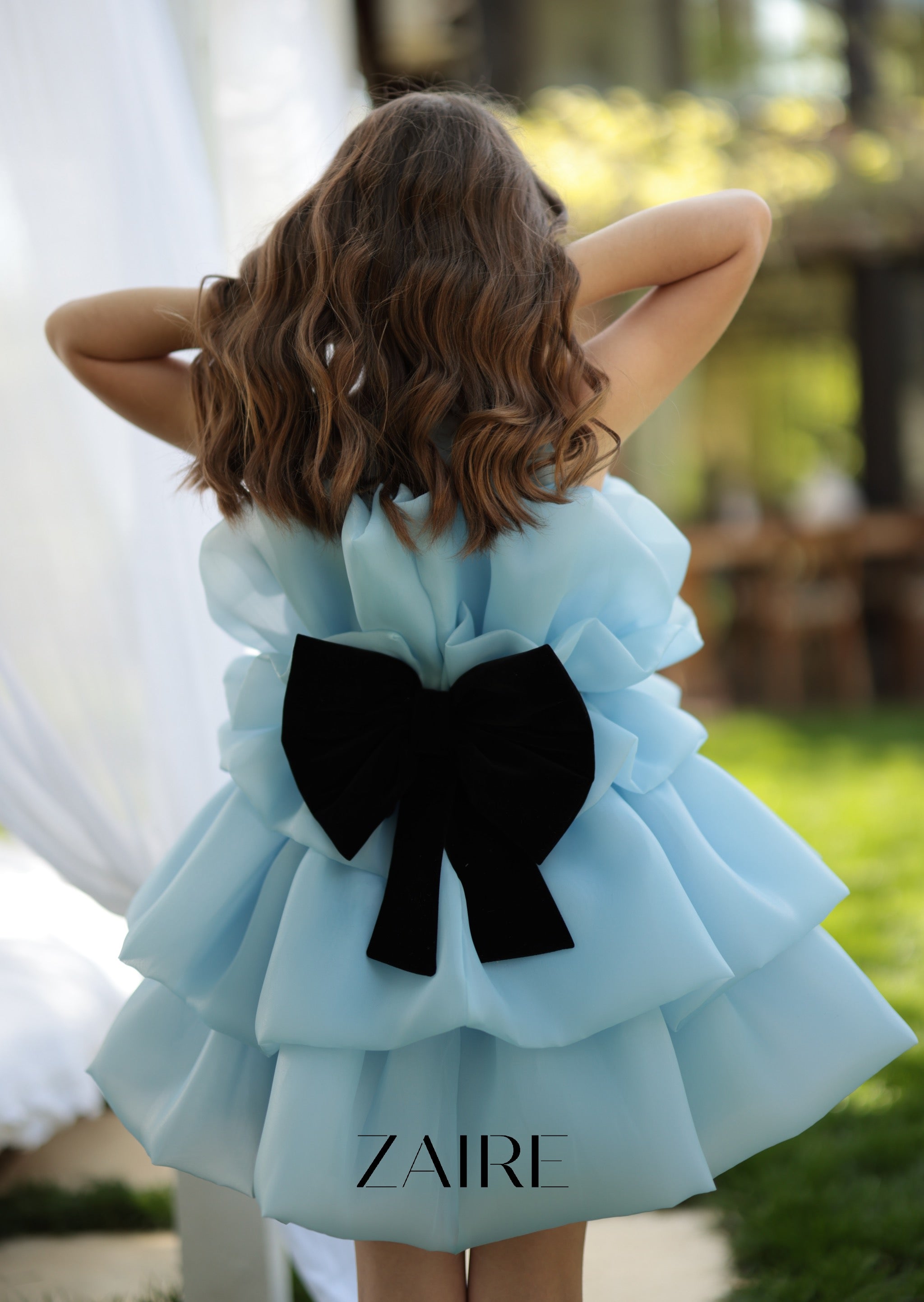 Rochie Fete, Eleganta de Ocazie din organza roz prafuit - Kate