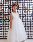 Rochie albă de ocazie pentru fete - Flavia