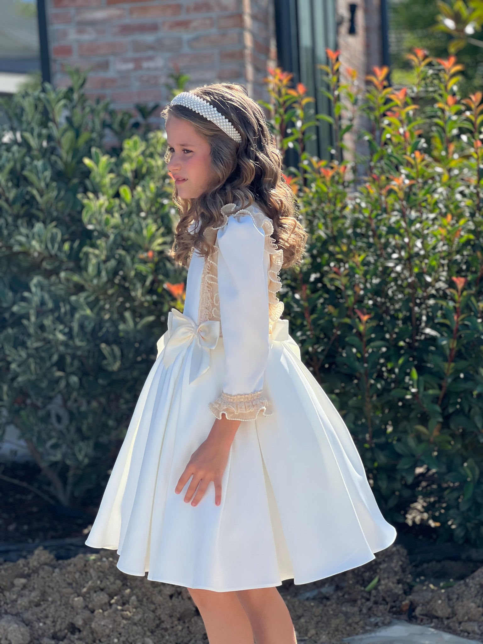 Rochie alba vintage pentru fete - Eliza - 1 | YEO
