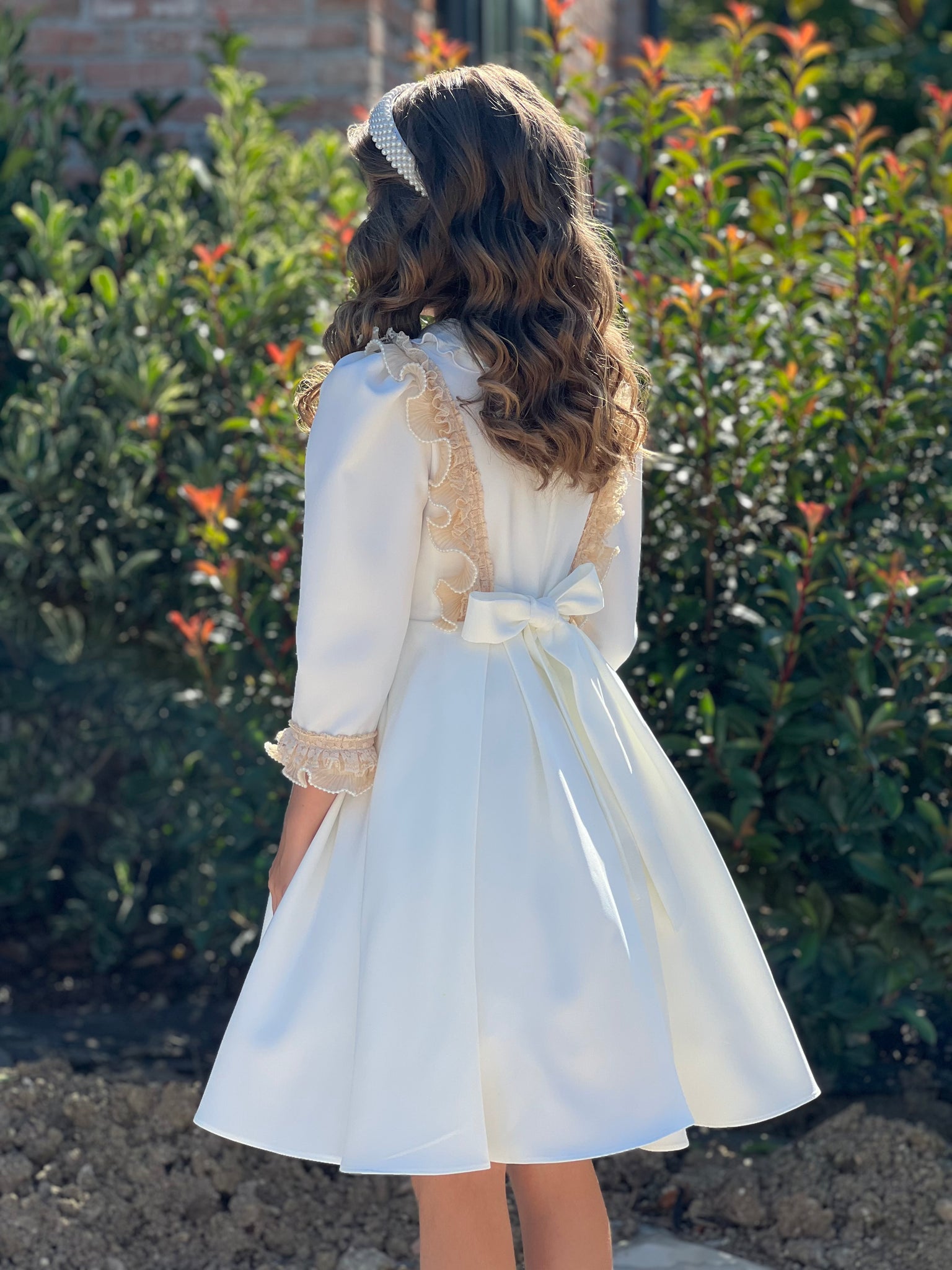 Rochie alba vintage pentru fete - Eliza - 4 | YEO