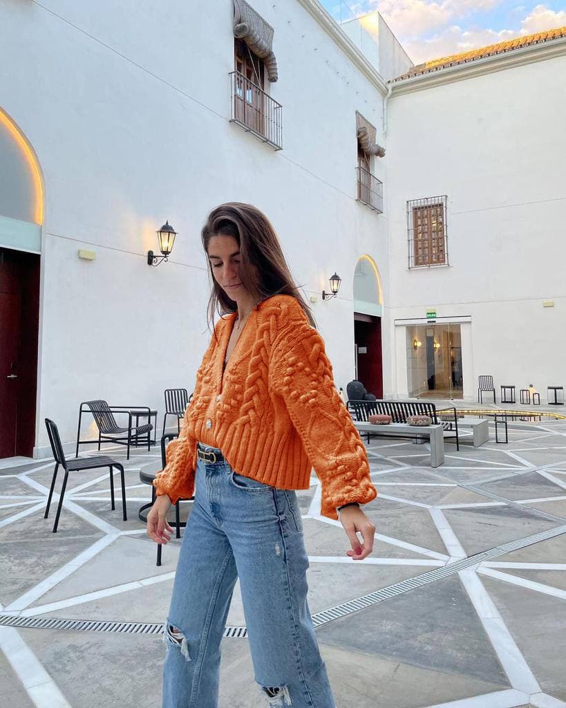 Pulover portocaliu pentru dama