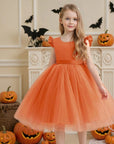 Rochie portocalie Halloween Party pentru fete - 20