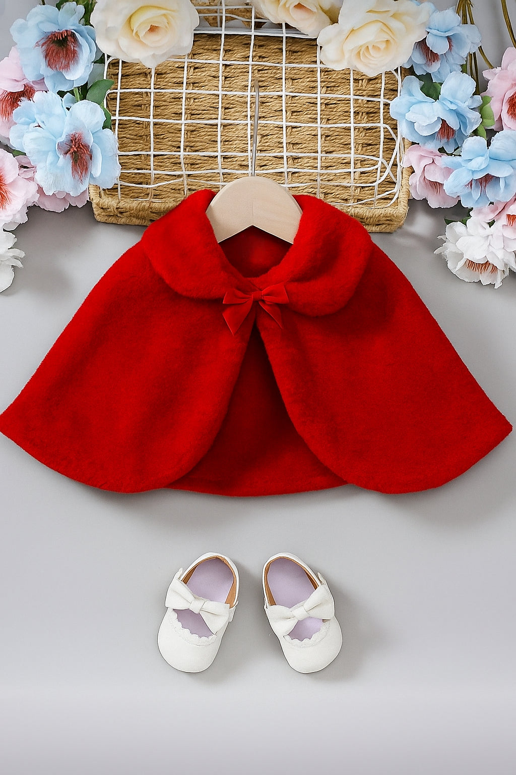 Capa roz eleganta din blanita ecologica pentru fete - Annabelle