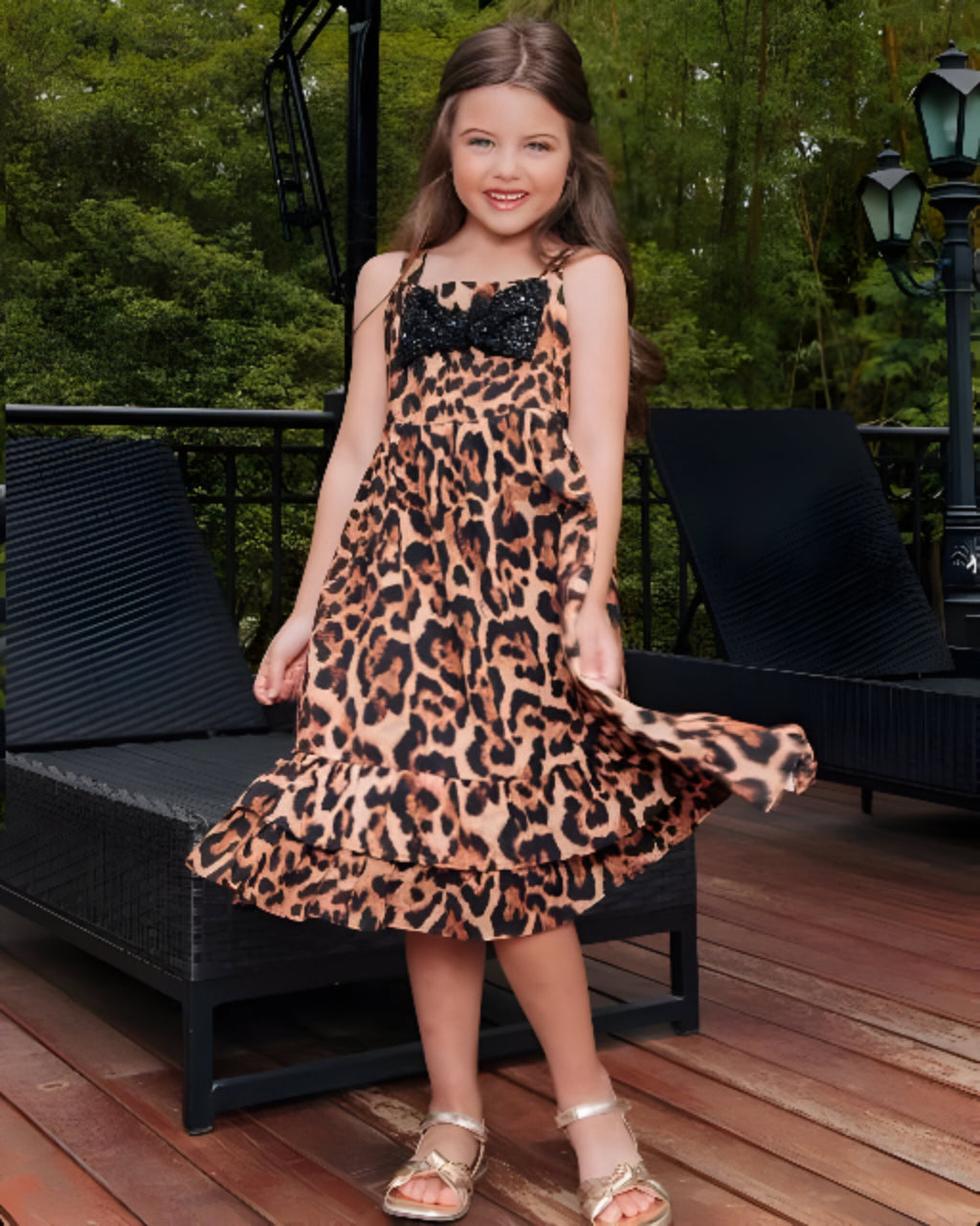 Rochie Midi animal print fete - Roya