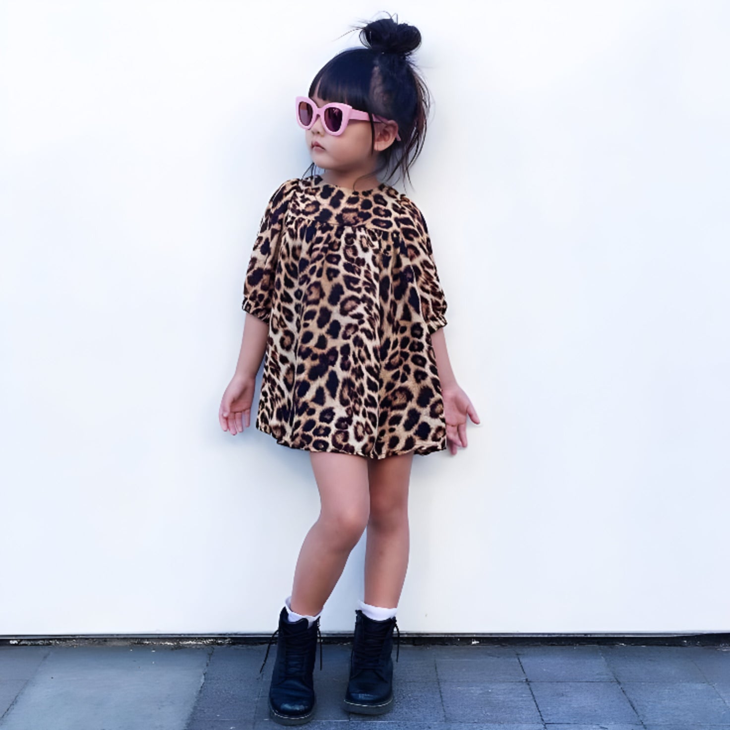 Rochie casual animal print pentru fete - Ayanna - 0 | YEO