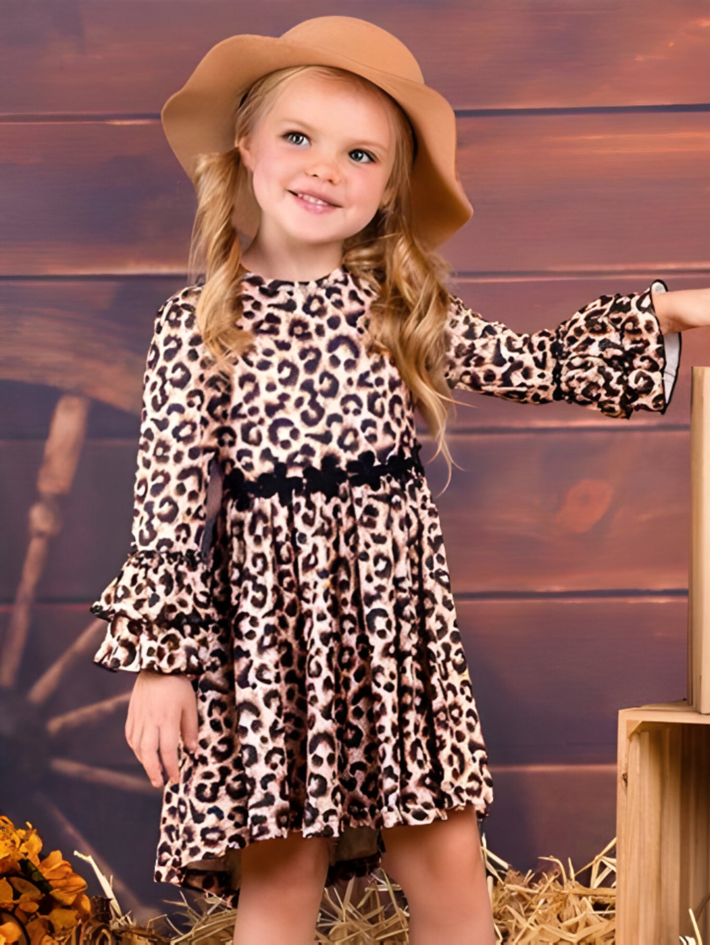 Rochie casual animal print pentru fete - Ania