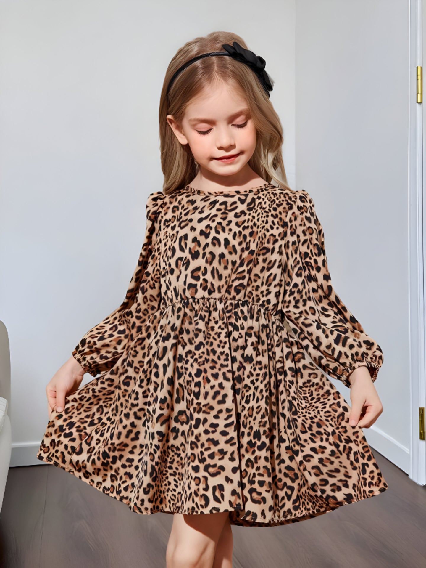 Rochie casual animal print pentru fete - Anita