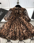 Rochie eleganta din voal animal print pentru fete - Lorelai