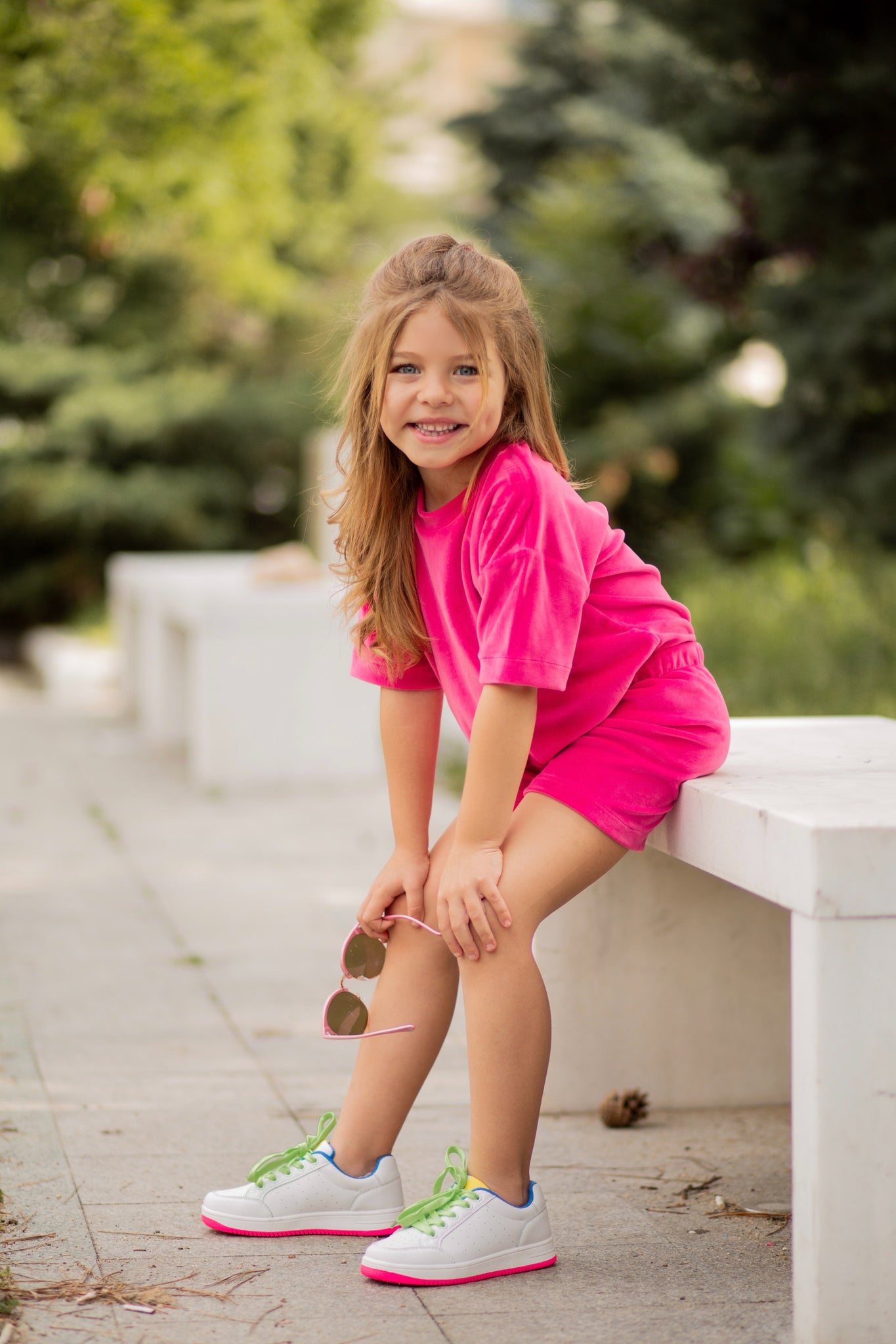 Trening roz fuchsia de vara din catifea pentru fete Apparel & Accessories > Clothing zaire.ro 2 Trening roz fuchsia de vara din catifea pentru fete Apparel & Accessories > Clothing zaire.ro 2