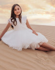 Rochie albă eleganta pentru fete - Nicole