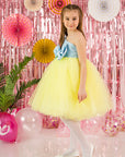 Rochie de petrecere in culori pastelate pentru fetite - Remi