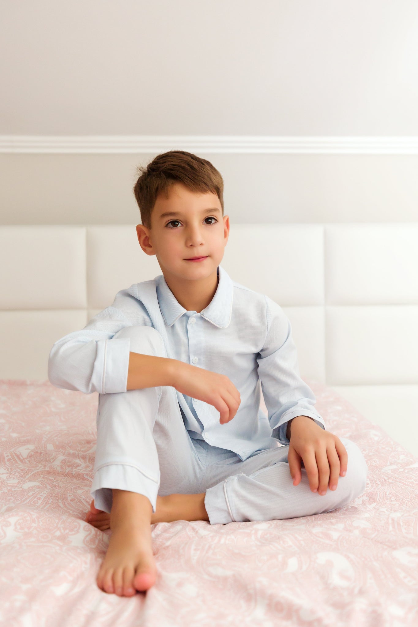 Pijama bleu pentru copii - Personalizare Broderie