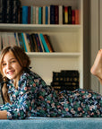 Pijama cu imprimeu floral pentru fete - personalizabilă