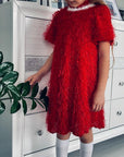 Rochie roșie  pentru fete - Didy