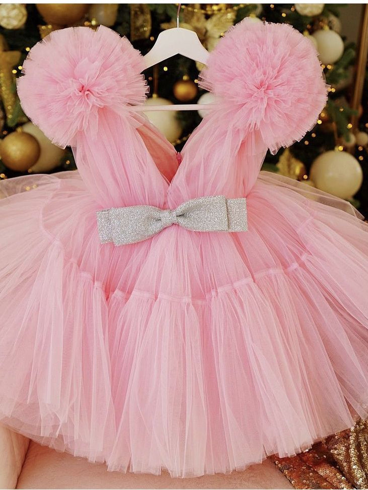 Rochie  eleganta din tulle pentru fete - 9-12 luni, 18-24 luni  (produs disponibil in stoc)