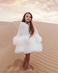 Rochie albă eleganta pentru fete - Thara
