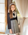 Rochie vintage în carouri pentru fete - Anna