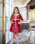 Rochie din dantela roșie pentru fete - Norah