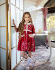 Rochie din dantela roșie pentru fete - Norah